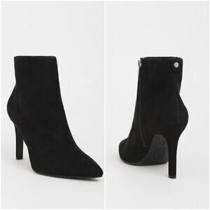 Circus by Sam Edelman Black Pointed Faux Suede Bootie